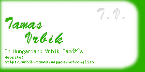 tamas vrbik business card
